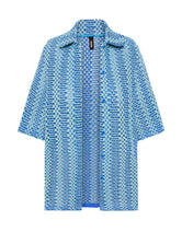 LINI - DELLO Blue Crochet Shirt