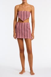 RINA - BLOSS Pink Crochet Top