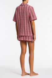 LINI - BLOSS Pink Crochet Shirt