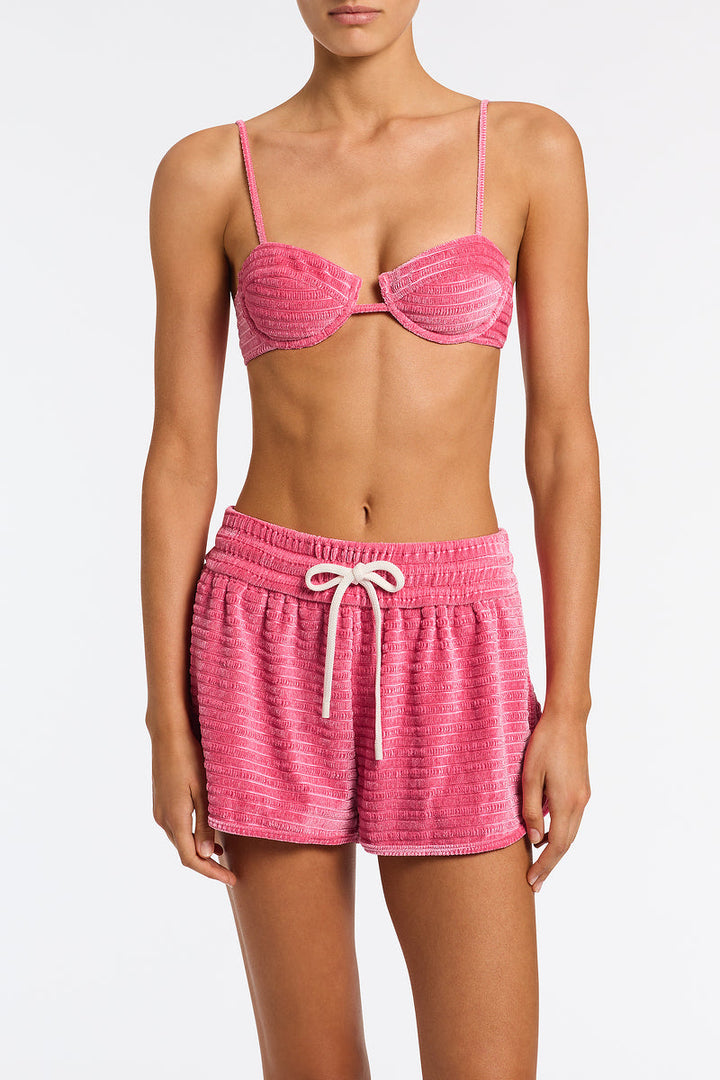 CARA - PRINC Pink Velvet Short