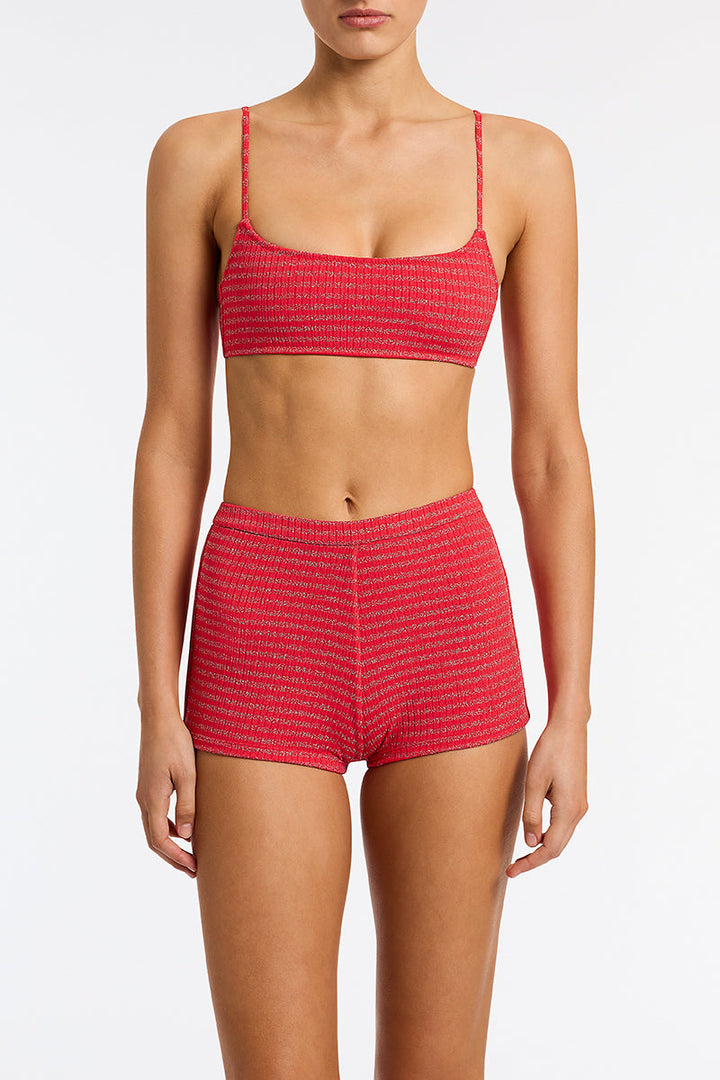 CELESTE - BERY Red Sparkle Short