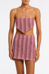 RINA - BLOSS Pink Crochet Top